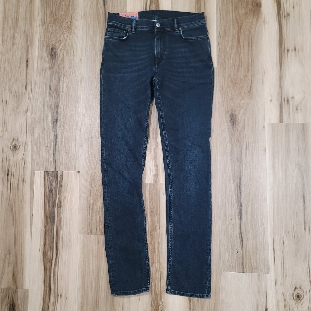 Acne Studios Bla Konst Jean Mens 30x32 Dark Wash Denim Slim Straight